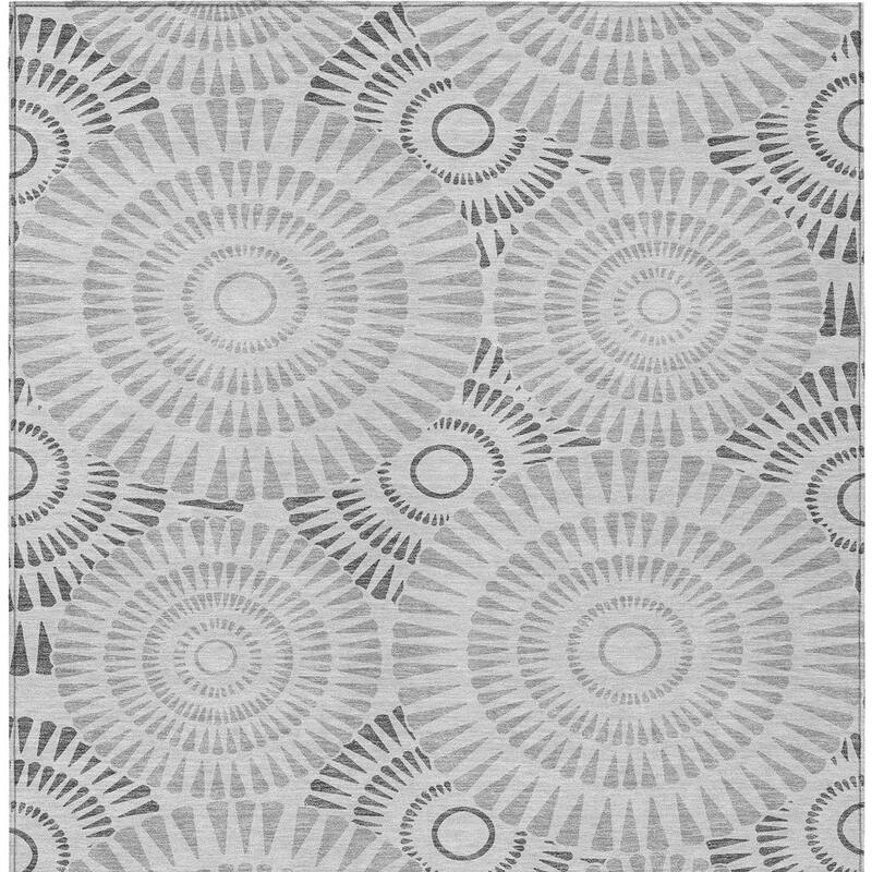HomeRoots Geometric Transitional Rectangle Outdoor Rug