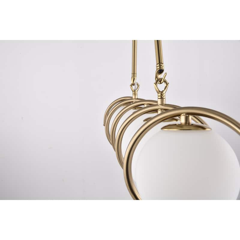Dazzle 33 Inch Modern Glass Globe Pendant Chandelier 5-Light