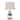 Polyresin 25" Table Lamp with Linen Shade, Blue & Brown