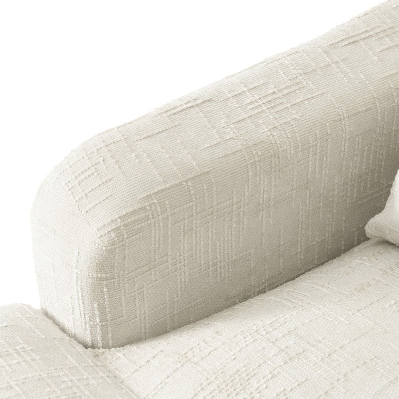 GDFStudio - 93.7" Modular Chenille Sectional Sofa Bed with USB