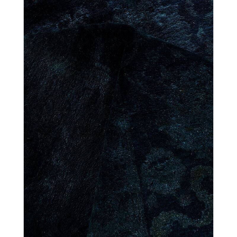 Fine Vibrance One-of-a-Kind Hand-Knotted Area Rug - Black, 6' 2" x 8' 10" - 6' 2" x 8' 10"
