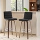 preview thumbnail 180 of 198, 26"/29" Faux Leather Swivel Bar/Counter Stools, Set of 2/3 Set of 2 - Black - Bar Height