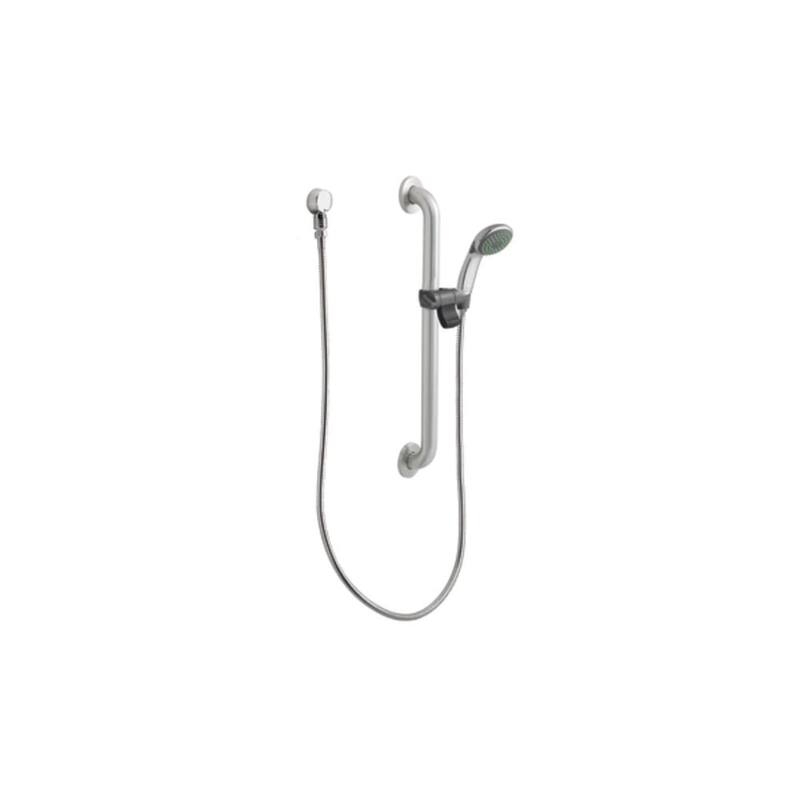Moen Single Function Hand Shower Package with Slide Bar, Hose and Wall