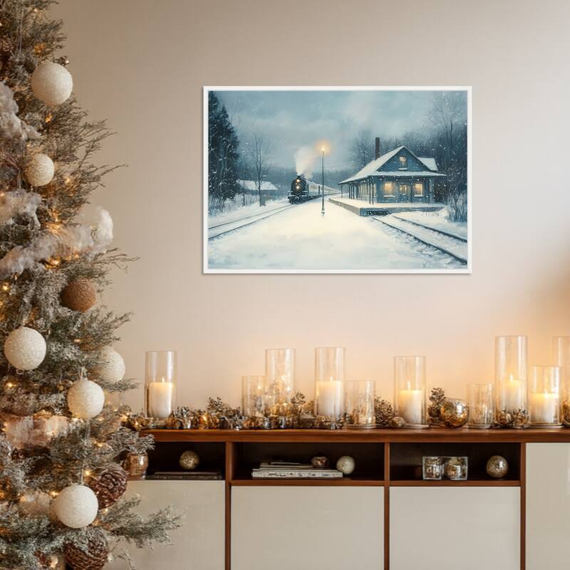 Landscape Painting by Tradelink inhouse artist Framed Canvas Wall Art Print - Sylvie White