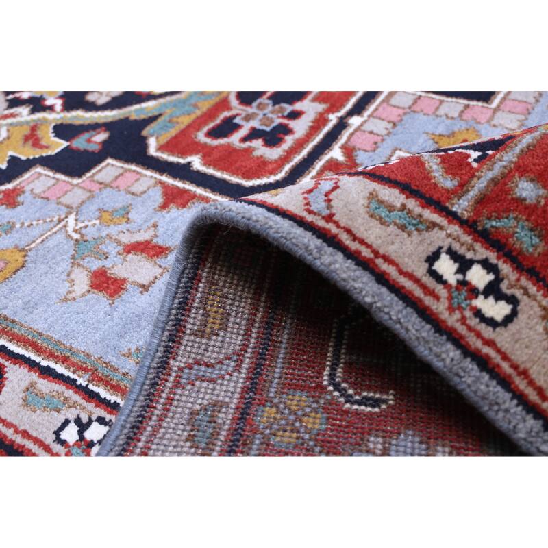 ECARPETGALLERY Hand-knotted Serapi Heritage Light Denim Blue Wool Rug - 8'11 x 12'2