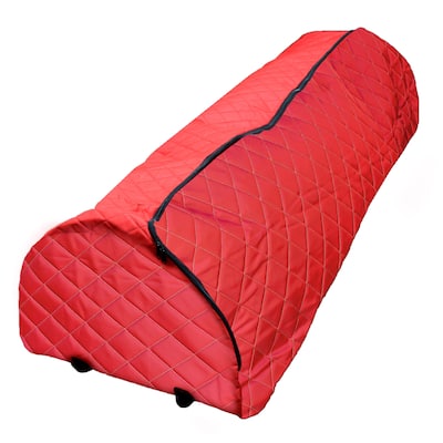Quilted Red Rolling Christmas Tree Storage Bag for Trees