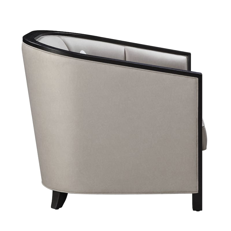 Revelle Beige and Black Chair with Pillow