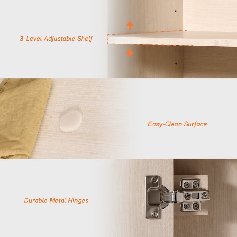 WAMPAT Farmhouse Buffet Cabinet , Versatile Sideboard for Kitchen, Dining & Living Room