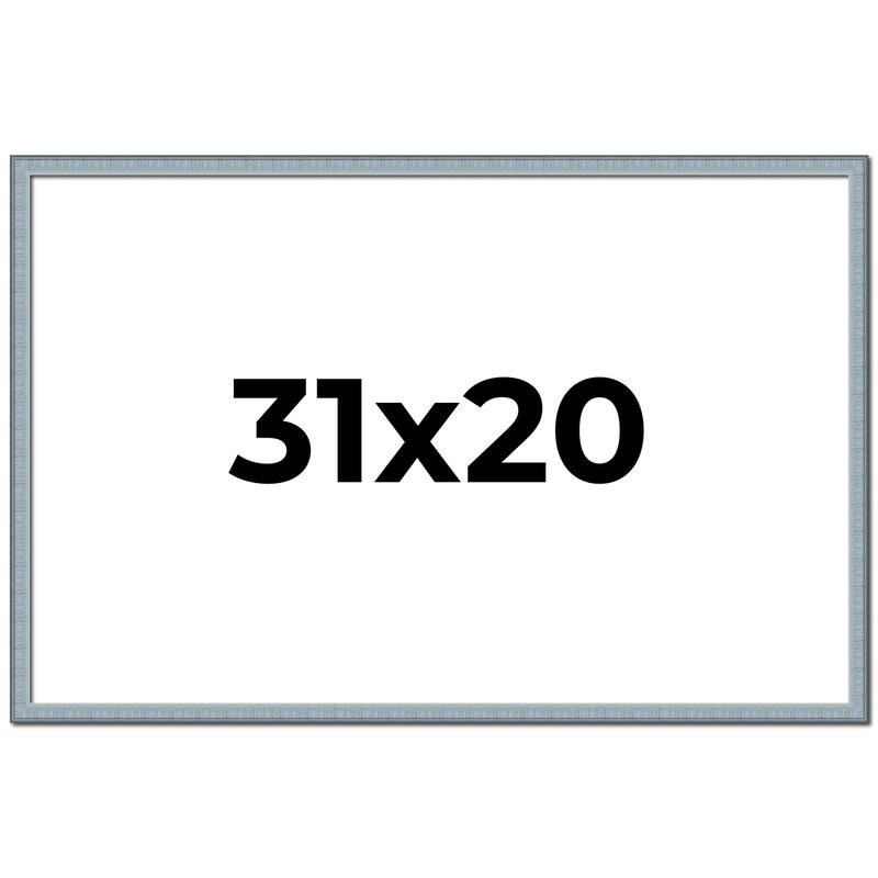 31x20 Frame Rustic Sky Blue Solid Wood Picture Frame | 0.75 Inch