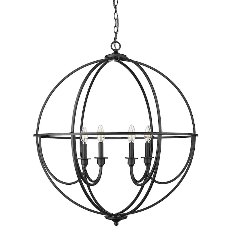 Millennium Lighting 12306 Artemis 6 Light 30" Wide Taper Candle Style - Matte Black