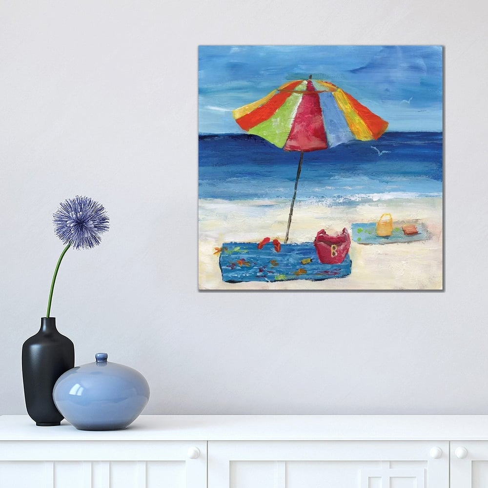 iCanvas "Bright Beach Umbrella I" by Nan Canvas Print