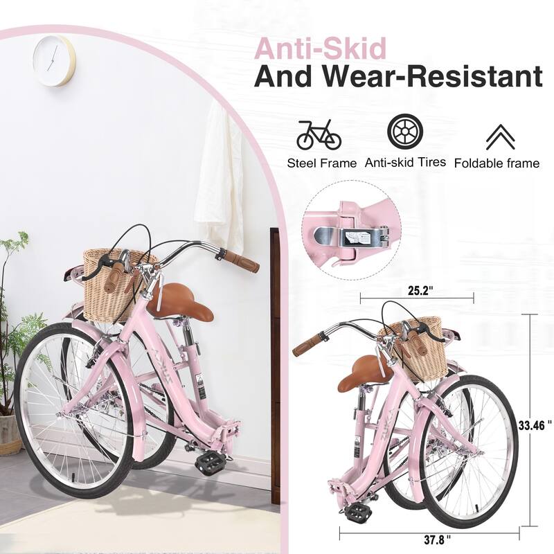 26 Inch Single Speed Folding Lady Bike