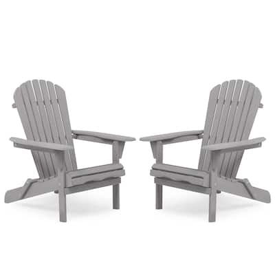 Wood Lounge Patio Chair for Garden Outdoor Wooden Folding Adirondack Chair Set of 2 Solid Cedar Wood Lounge Patio Chair