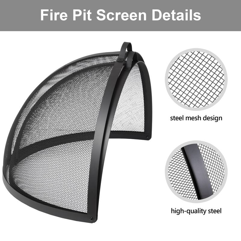 40 inch Round Steel Spark Screen - 40"L x 40"W