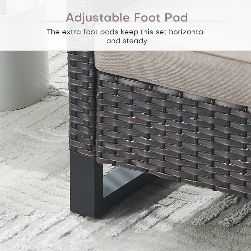 6 Piece 3-Seat Sofa Chair Table Set