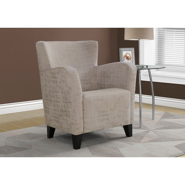 Shop Monarch 8220 Taupe Brushed Velvet Fabric Accent Chair ...