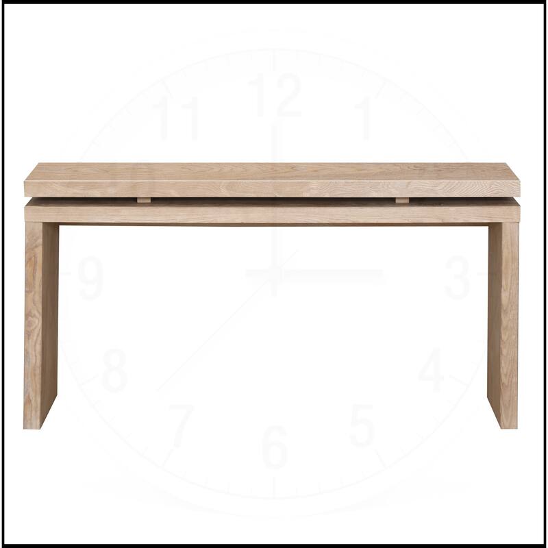60'' Retro Console Table with Double Board Suspension Design