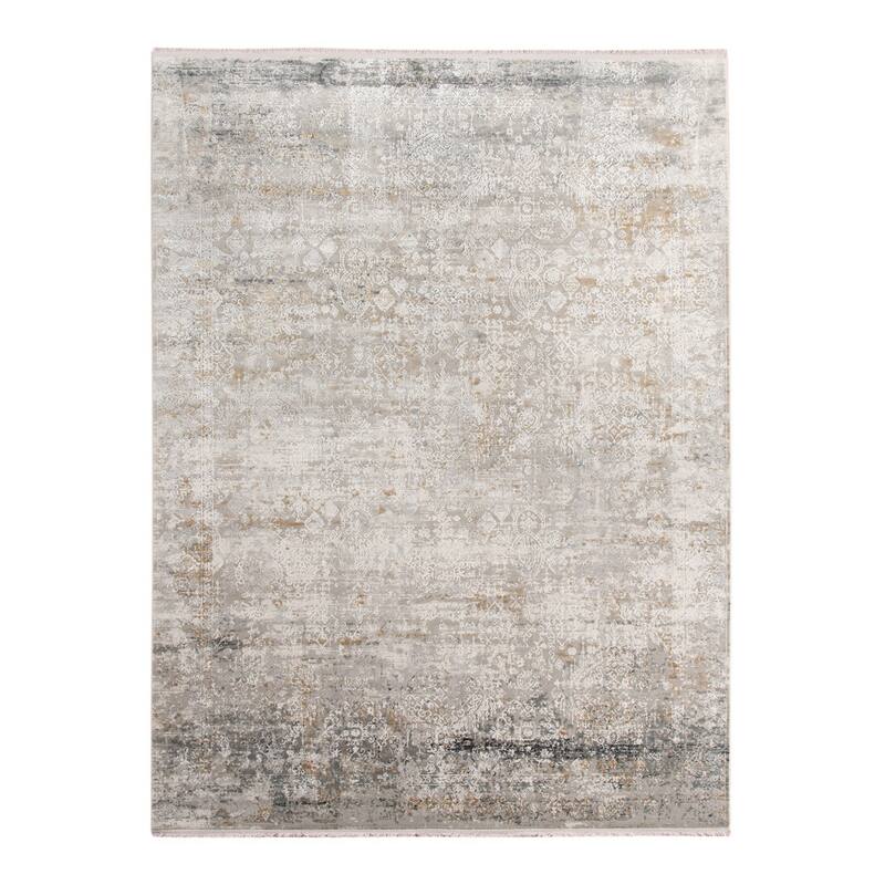 HomeRoots Medallion Contemporary Rectangle Area Rug