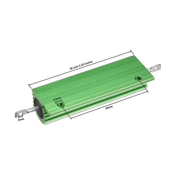 2Pcs Aluminum Case Resistor 100W 0.33Ohm Wirewound for LED Replacement