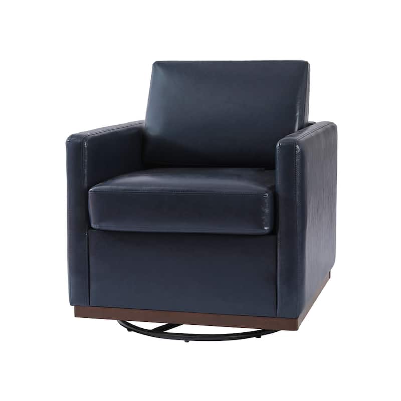 uixe Modern Upholstered Swivel Accent Chair with Pocket Spring Seat