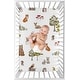 preview thumbnail 3 of 4, Sweet Jojo Designs Woodland Forest Animals Boy Girl Gender Neutral Unisex Fitted Mini Portable Crib Sheet Friends Bear Fox Deer