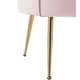 preview thumbnail 7 of 16, Angelina Velvet Scalloped Back Barrel Accent Chair w/ Metal Legs