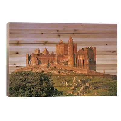 Ireland, County Tipperary. View Of The Rock Of Cashel, A Medieval Fortress. Print On Wood by Jaynes Gallery - Multi-Color