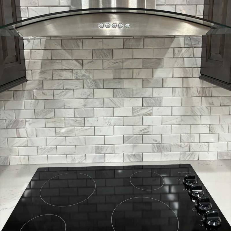 Santorini Beveled 2in x 4in Brick Marble Backsplash Wall Tile