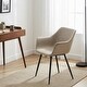 preview thumbnail 17 of 85, Markley Modern Leather Upholstered Dining Side Chairs with Black Iron Legs Accent Armchair for Home Kitchen Set of 4