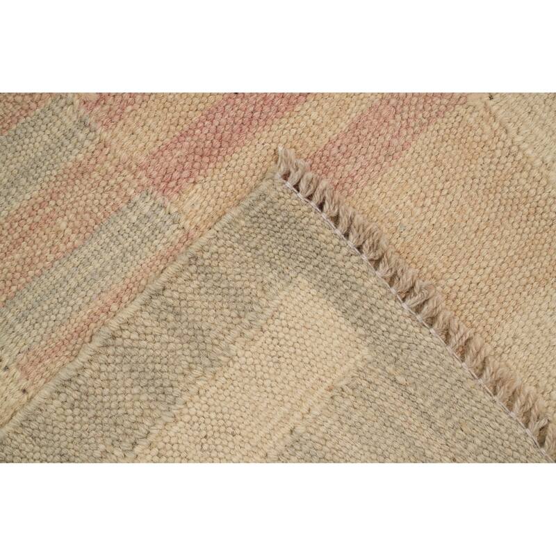 Hand Woven Oriental 100% Wool Carpet Southwestern Tribal Multi-Colored Kilim Area Rug - 9' 9'' X 6' 7''
