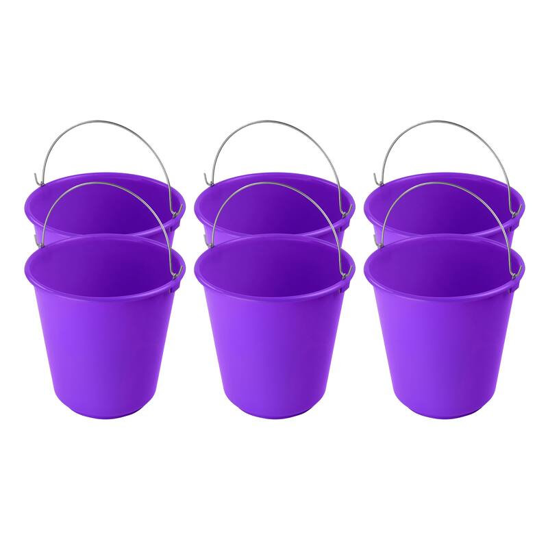 Plastic Pail with Handle 11.5 Quart (2.8 Gallon Bucket)