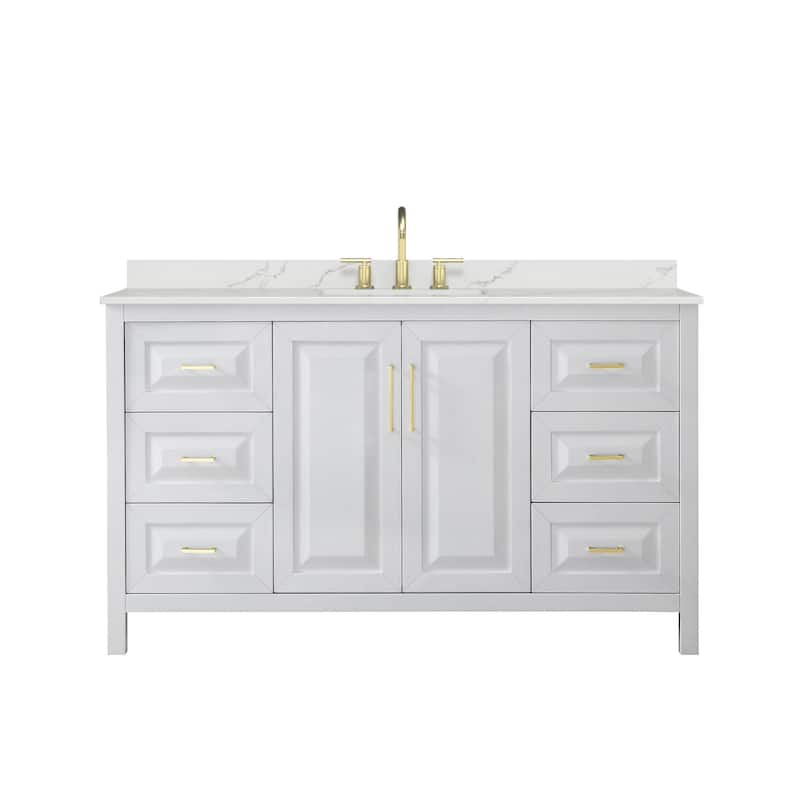 Wyndham Collection WCV252560S-QTZ-US3MXX Daria 60" Free Standing