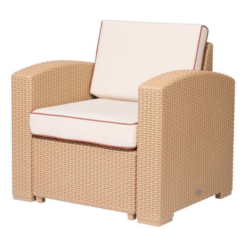 Magnolia Resin All-Weather Club Chair with Cushions - Tan
