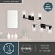 preview thumbnail 4 of 10, Park Ridge Bathroom Vanity Lighting Wall Fixture, Clear Glass Shade, Dimmable, LED Compatible, Over Mirror Mount Steel