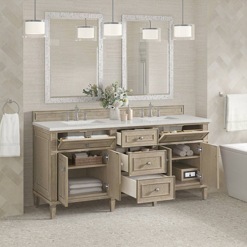 James Martin Vanities 424-V72-3LDL Lorelai 72" Double Basin Wood