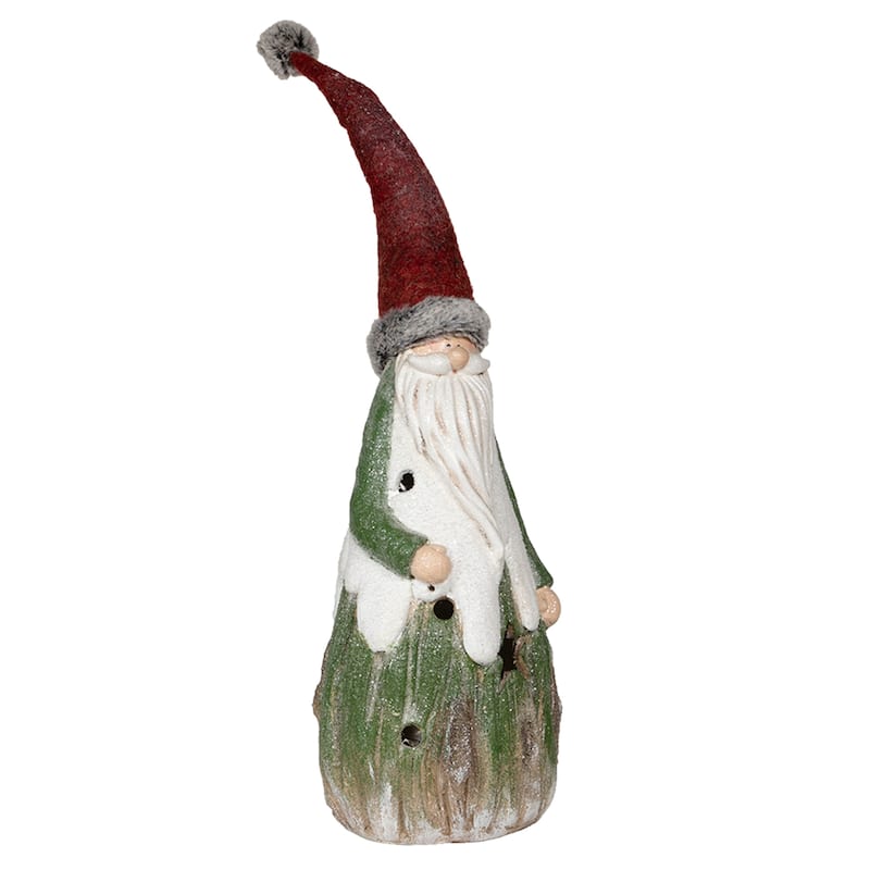 Alpine Corporation Country Holiday Statue Decoration with LED Lights