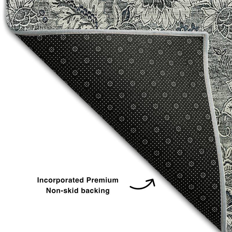Premium Washable Super Soft Floral Mayfield Rug