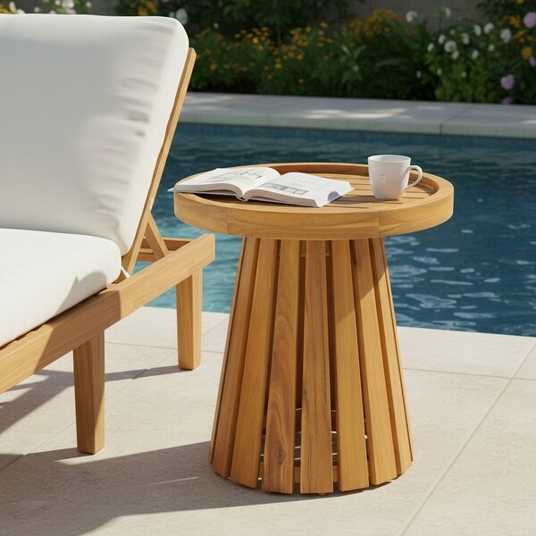 Christopher Knight Home Zephyron Acacia Wood Side Table with