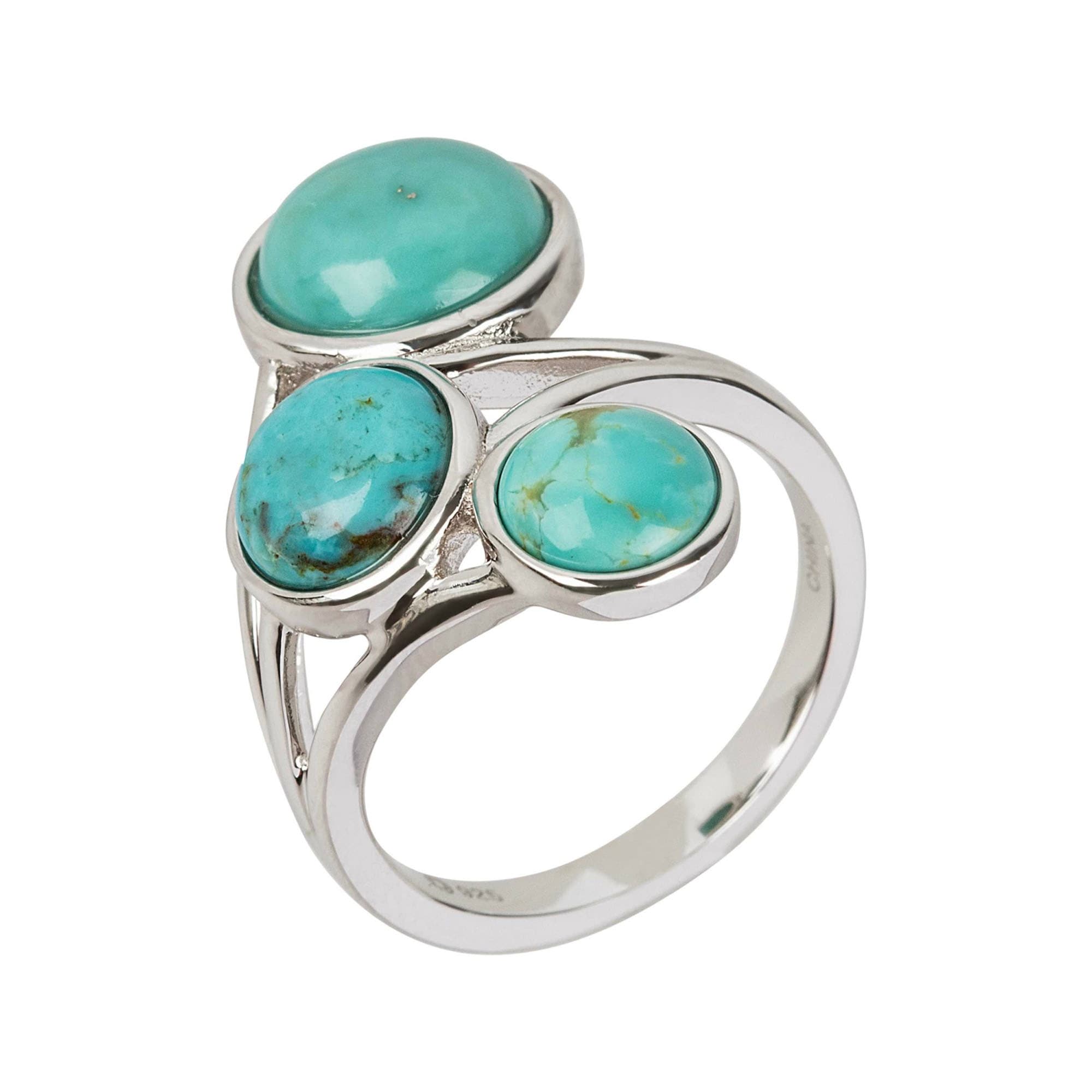 Pinctore Turquoise Gemstone Ring, 925 Sterling Silver Ring