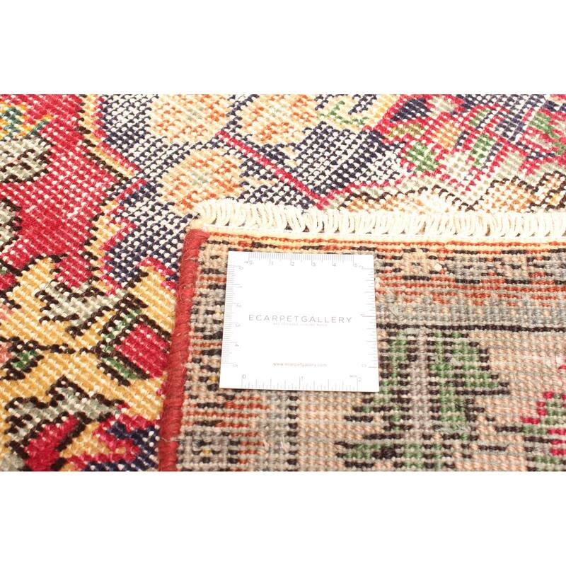 ECARPETGALLERY Hand-knotted Antalya Vintage Red Wool Rug - 3'1 x 4'10