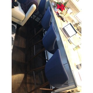 Sasha Espresso Barrel Back Counter Stools (Set of 2) iNSPIRE Q Modern