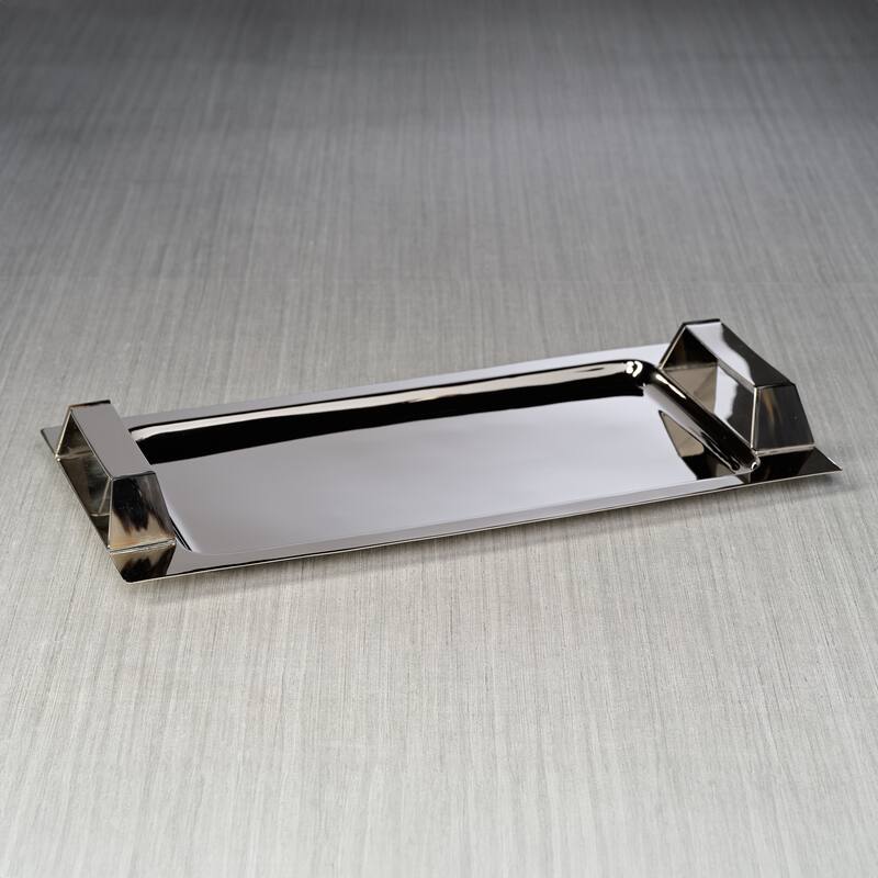 Berkane Rectangular Bar Tray with Horn Trim