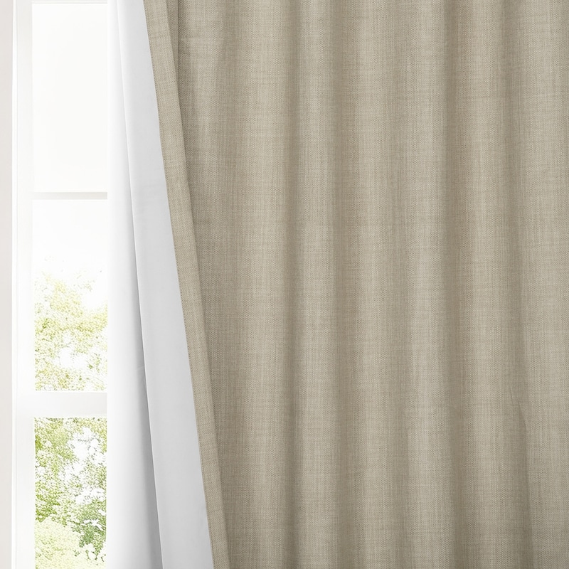 Exclusive Fabrics Performance Linen Luxury Blackout Curtains (1 Panel) - Thermal Insulation, Elegant Blackout Drapery