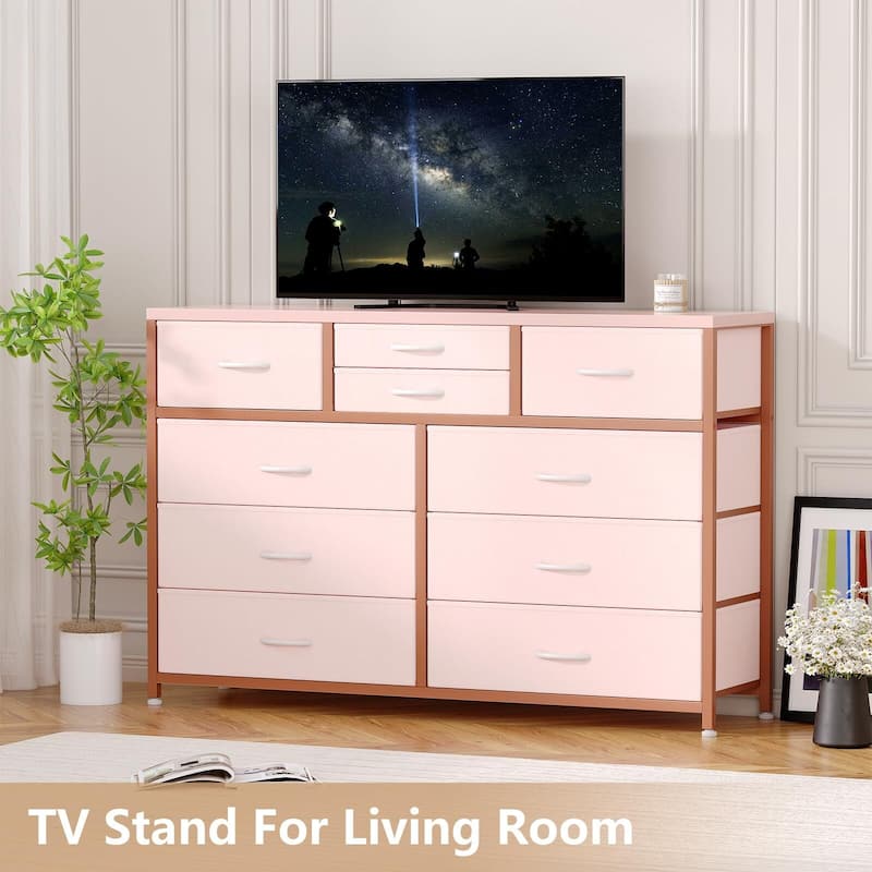 Wide 10 Drawer Dresser for Bedroom
