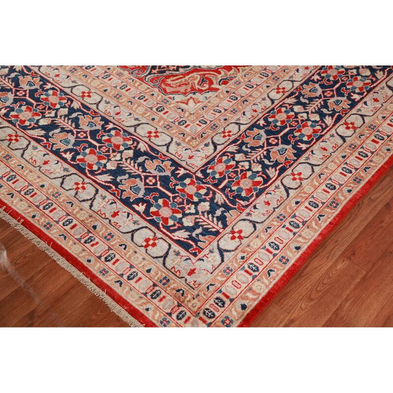 Vegetable Dye Ziegler Rug Handmade Traditional Wool Carpet - 9'0"x 12'2"