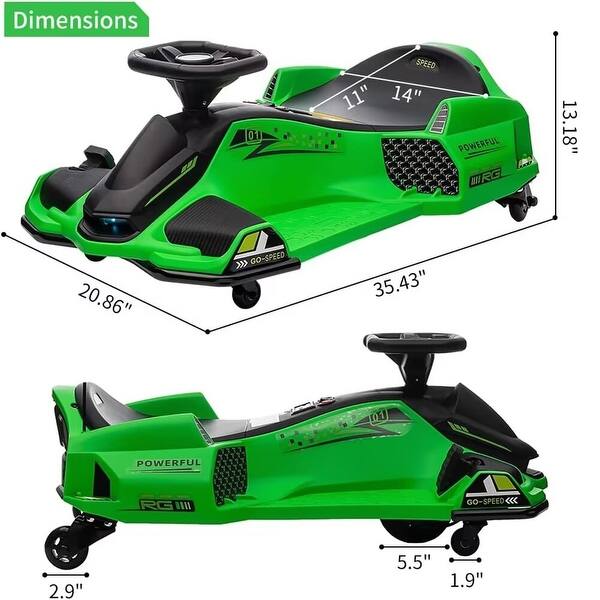 dimension image slide 1 of 4, 24V Go Kart for Kids 8-12