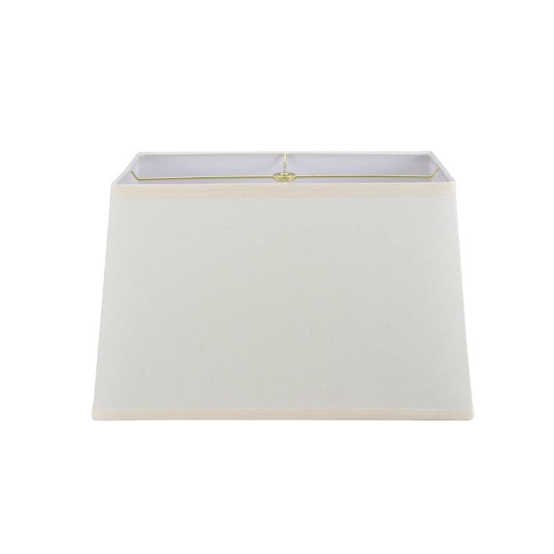 Aspen Creative Rectangle Hardback Shape Spider Construction Lamp Shade in Off White (8" + 14") x (10" + 16")  x 10"