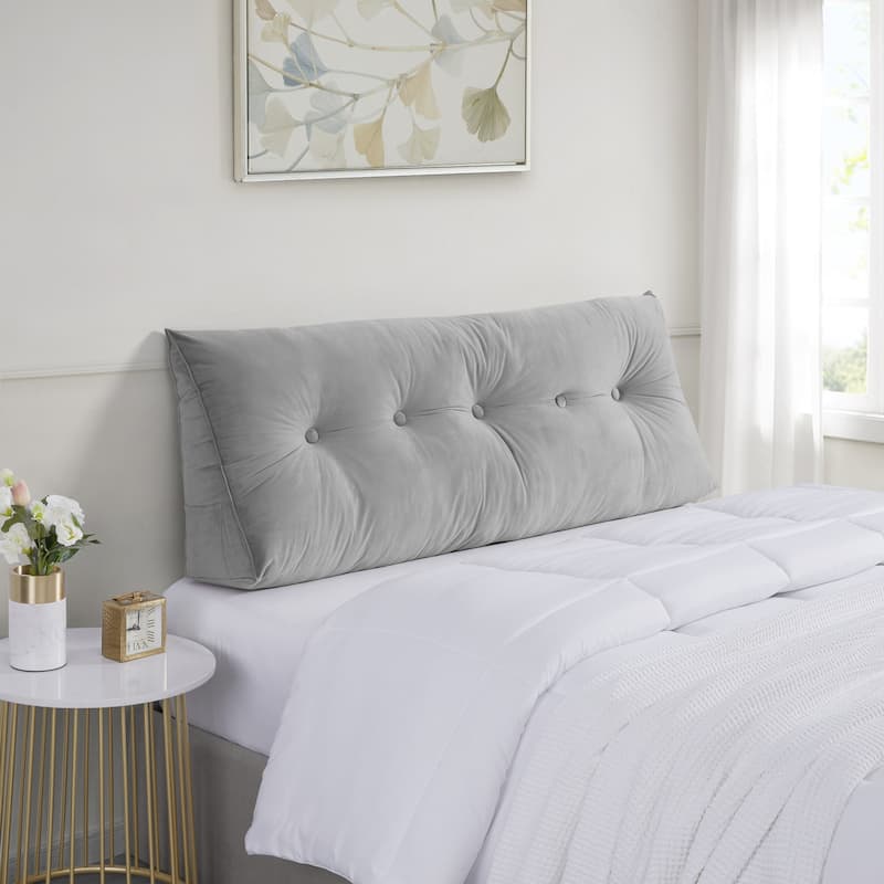 Triangle Headboard Wedge Pillow with Side Pockets