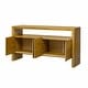 preview thumbnail 10 of 23, 60" 4-Door Sideboard, Modern Minimalist Solid Wood Veneer Sideboard with Open Shelf