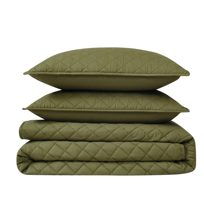 Cannon Solid Percale Quilt Set